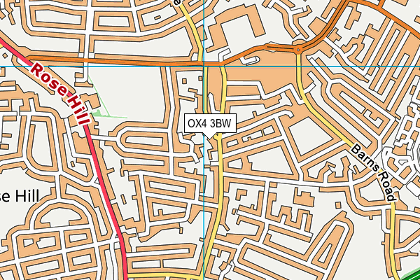OX4 3BW map - OS VectorMap District (Ordnance Survey) OX4 3BW map - OS VectorMap District (Ordnance Survey)