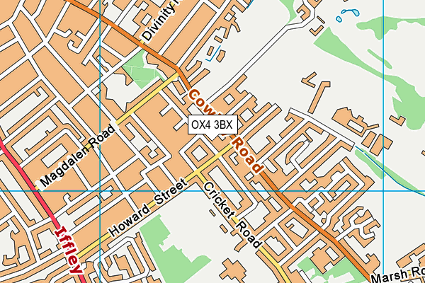 OX4 3BX map - OS VectorMap District (Ordnance Survey) OX4 3BX map - OS VectorMap District (Ordnance Survey)