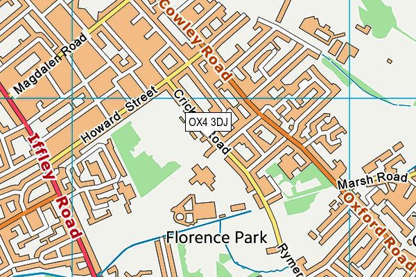 OX4 3DJ map - OS VectorMap District (Ordnance Survey) OX4 3DJ map - OS VectorMap District (Ordnance Survey)