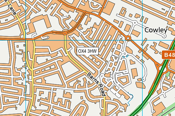 OX4 3HW map - OS VectorMap District (Ordnance Survey) OX4 3HW map - OS VectorMap District (Ordnance Survey)