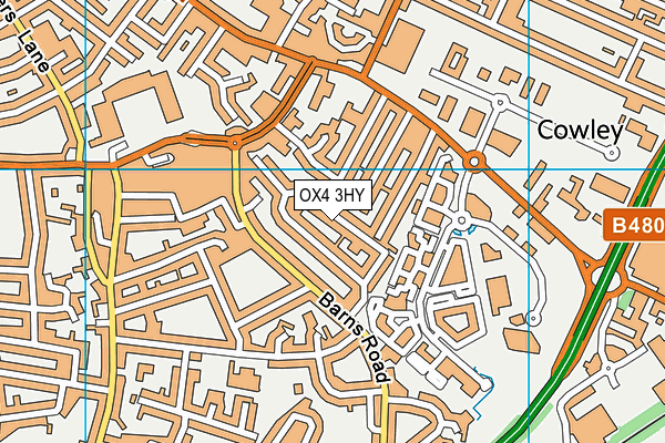 OX4 3HY map - OS VectorMap District (Ordnance Survey) OX4 3HY map - OS VectorMap District (Ordnance Survey)