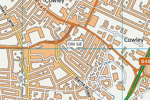 OX4 3JE map - OS VectorMap District (Ordnance Survey) OX4 3JE map - OS VectorMap District (Ordnance Survey)