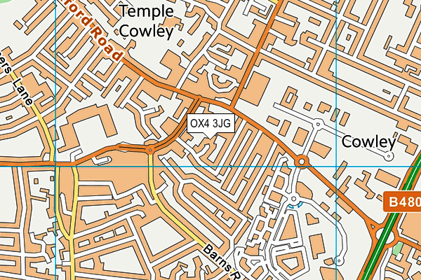 OX4 3JG map - OS VectorMap District (Ordnance Survey) OX4 3JG map - OS VectorMap District (Ordnance Survey)