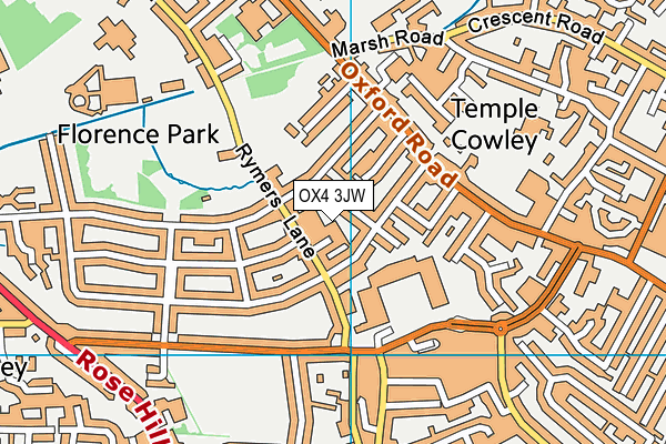 OX4 3JW map - OS VectorMap District (Ordnance Survey) OX4 3JW map - OS VectorMap District (Ordnance Survey)