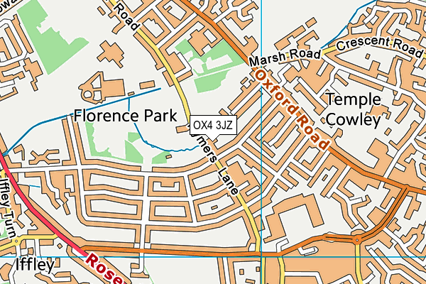 OX4 3JZ map - OS VectorMap District (Ordnance Survey) OX4 3JZ map - OS VectorMap District (Ordnance Survey)