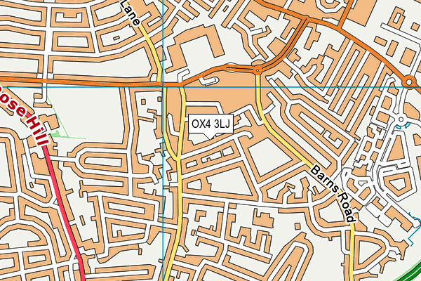 OX4 3LJ map - OS VectorMap District (Ordnance Survey) OX4 3LJ map - OS VectorMap District (Ordnance Survey)