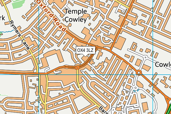 OX4 3LZ map - OS VectorMap District (Ordnance Survey) OX4 3LZ map - OS VectorMap District (Ordnance Survey)