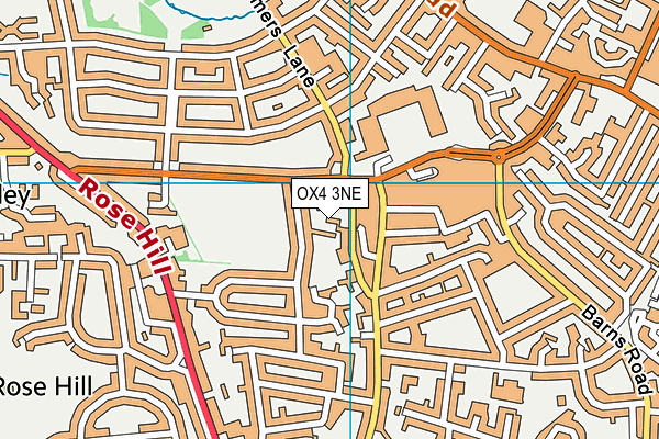 OX4 3NE map - OS VectorMap District (Ordnance Survey) OX4 3NE map - OS VectorMap District (Ordnance Survey)