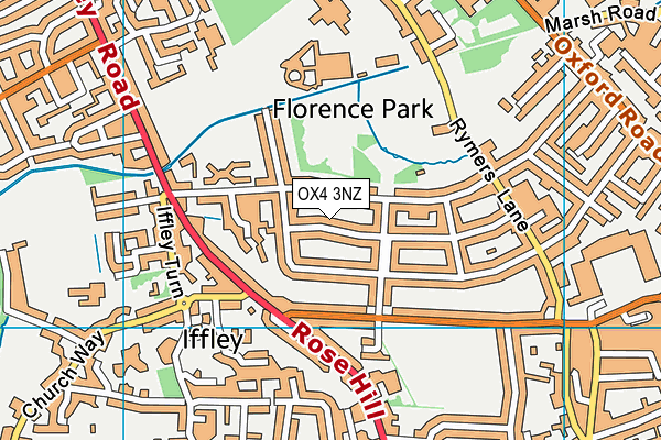 OX4 3NZ map - OS VectorMap District (Ordnance Survey) OX4 3NZ map - OS VectorMap District (Ordnance Survey)