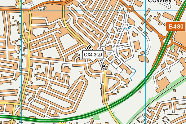 OX4 3QJ map - OS VectorMap District (Ordnance Survey) OX4 3QJ map - OS VectorMap District (Ordnance Survey)