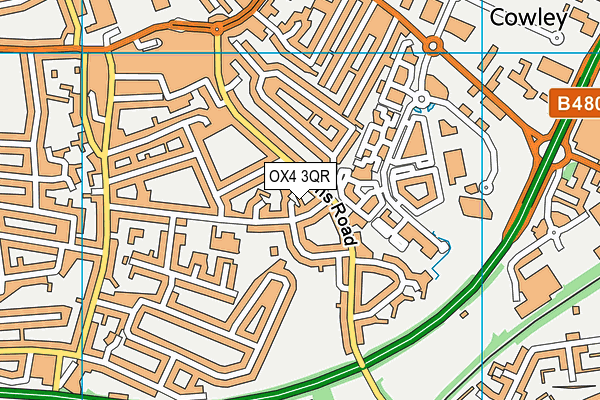 OX4 3QR map - OS VectorMap District (Ordnance Survey) OX4 3QR map - OS VectorMap District (Ordnance Survey)