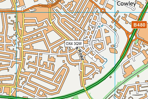 OX4 3QW map - OS VectorMap District (Ordnance Survey) OX4 3QW map - OS VectorMap District (Ordnance Survey)