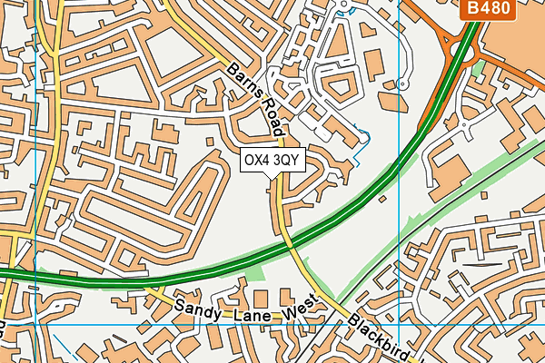 OX4 3QY map - OS VectorMap District (Ordnance Survey) OX4 3QY map - OS VectorMap District (Ordnance Survey)