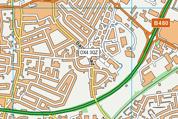 OX4 3QZ map - OS VectorMap District (Ordnance Survey) OX4 3QZ map - OS VectorMap District (Ordnance Survey)