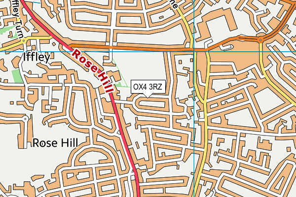 OX4 3RZ map - OS VectorMap District (Ordnance Survey) OX4 3RZ map - OS VectorMap District (Ordnance Survey)