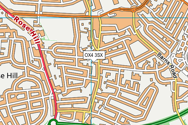 OX4 3SX map - OS VectorMap District (Ordnance Survey) OX4 3SX map - OS VectorMap District (Ordnance Survey)