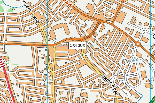 OX4 3UX map - OS VectorMap District (Ordnance Survey) OX4 3UX map - OS VectorMap District (Ordnance Survey)