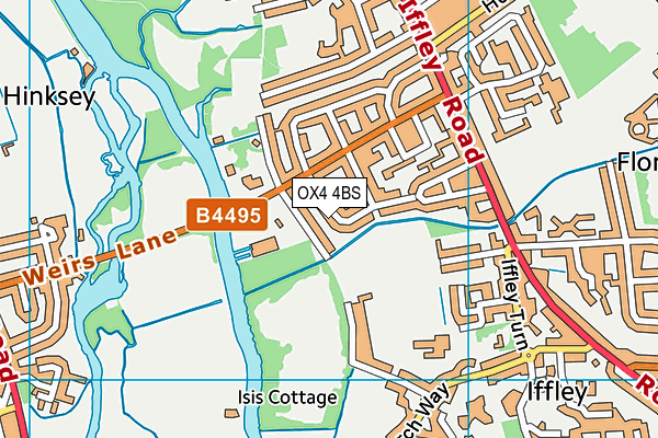 OX4 4BS map - OS VectorMap District (Ordnance Survey) OX4 4BS map - OS VectorMap District (Ordnance Survey)