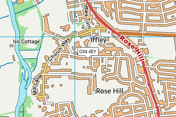 OX4 4EY map - OS VectorMap District (Ordnance Survey)