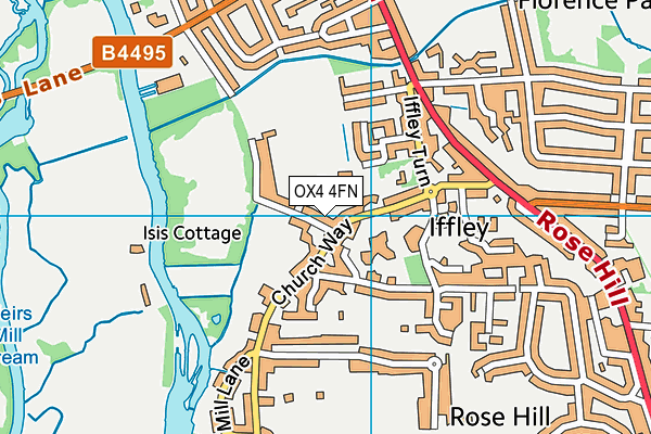OX4 4FN map - OS VectorMap District (Ordnance Survey) OX4 4FN map - OS VectorMap District (Ordnance Survey)