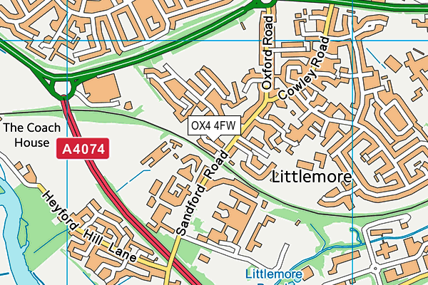 OX4 4FW map - OS VectorMap District (Ordnance Survey) OX4 4FW map - OS VectorMap District (Ordnance Survey)