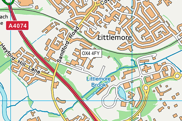 OX4 4FY map - OS VectorMap District (Ordnance Survey) OX4 4FY map - OS VectorMap District (Ordnance Survey)