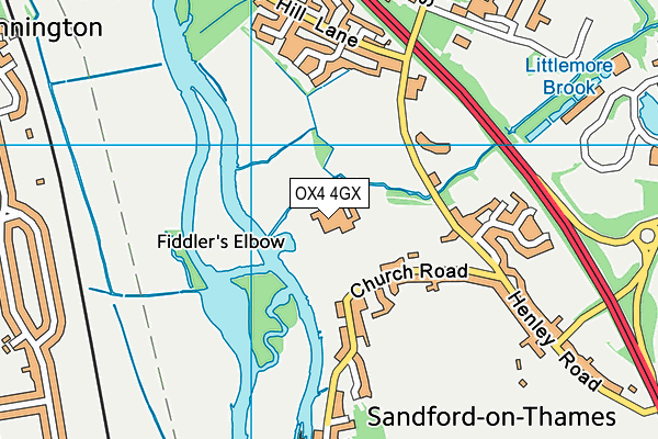 OX4 4GX map - OS VectorMap District (Ordnance Survey) OX4 4GX map - OS VectorMap District (Ordnance Survey)