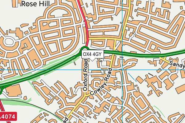 OX4 4GY map - OS VectorMap District (Ordnance Survey) OX4 4GY map - OS VectorMap District (Ordnance Survey)