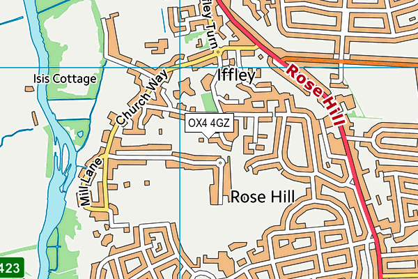 OX4 4GZ map - OS VectorMap District (Ordnance Survey) OX4 4GZ map - OS VectorMap District (Ordnance Survey)