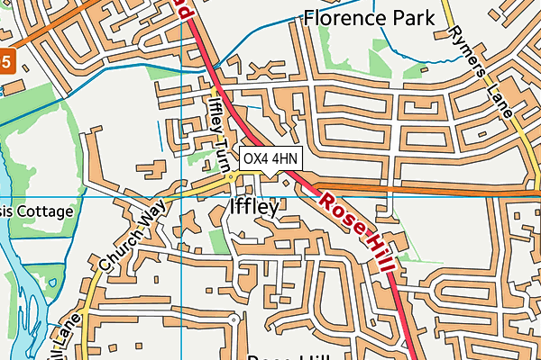 OX4 4HN map - OS VectorMap District (Ordnance Survey) OX4 4HN map - OS VectorMap District (Ordnance Survey)