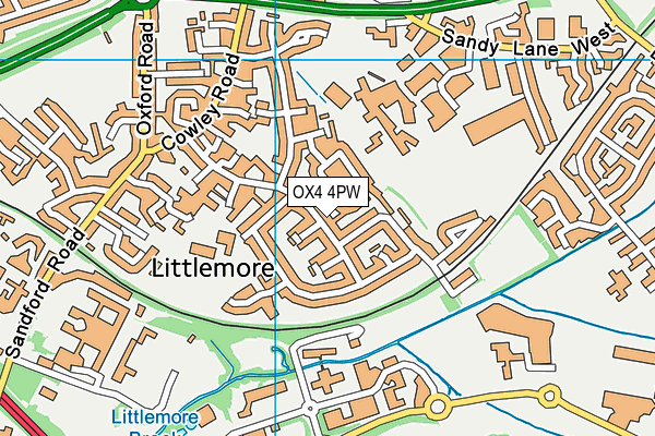 OX4 4PW map - OS VectorMap District (Ordnance Survey) OX4 4PW map - OS VectorMap District (Ordnance Survey)