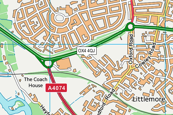 OX4 4QJ map - OS VectorMap District (Ordnance Survey) OX4 4QJ map - OS VectorMap District (Ordnance Survey)