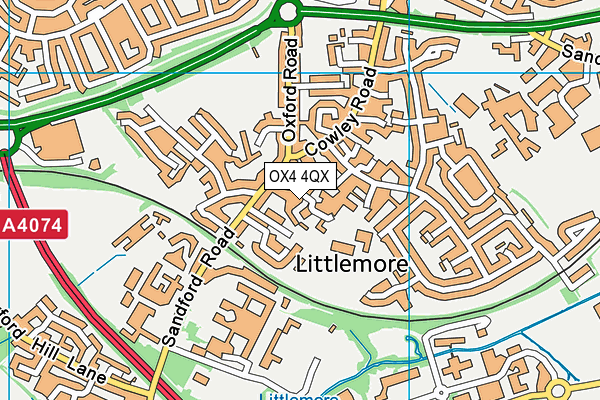 OX4 4QX map - OS VectorMap District (Ordnance Survey) OX4 4QX map - OS VectorMap District (Ordnance Survey)