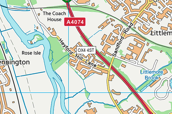 OX4 4ST map - OS VectorMap District (Ordnance Survey)