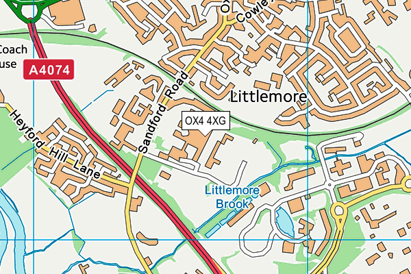 OX4 4XG map - OS VectorMap District (Ordnance Survey) OX4 4XG map - OS VectorMap District (Ordnance Survey)