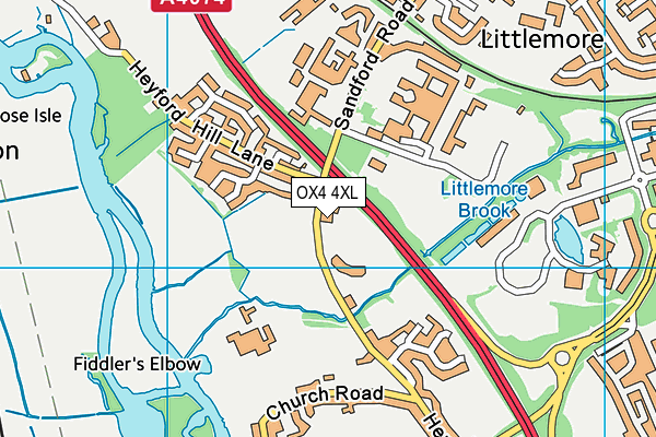 OX4 4XL map - OS VectorMap District (Ordnance Survey) OX4 4XL map - OS VectorMap District (Ordnance Survey)