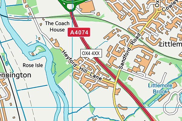 OX4 4XX map - OS VectorMap District (Ordnance Survey) OX4 4XX map - OS VectorMap District (Ordnance Survey)