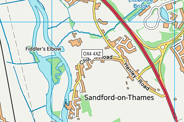 OX4 4XZ map - OS VectorMap District (Ordnance Survey) OX4 4XZ map - OS VectorMap District (Ordnance Survey)