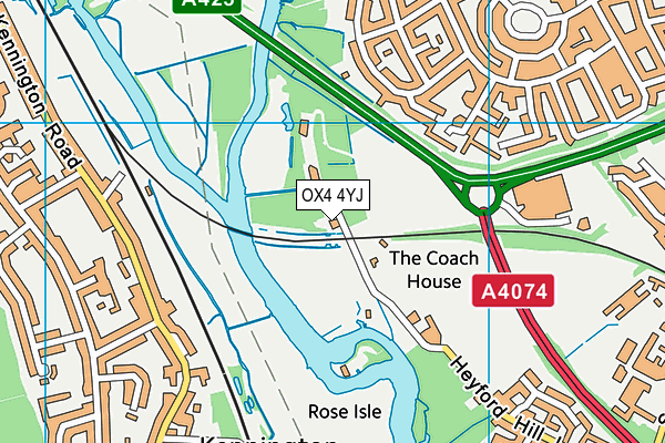 OX4 4YJ map - OS VectorMap District (Ordnance Survey) OX4 4YJ map - OS VectorMap District (Ordnance Survey)