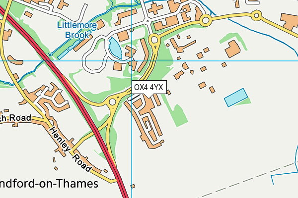 OX4 4YX map - OS VectorMap District (Ordnance Survey) OX4 4YX map - OS VectorMap District (Ordnance Survey)