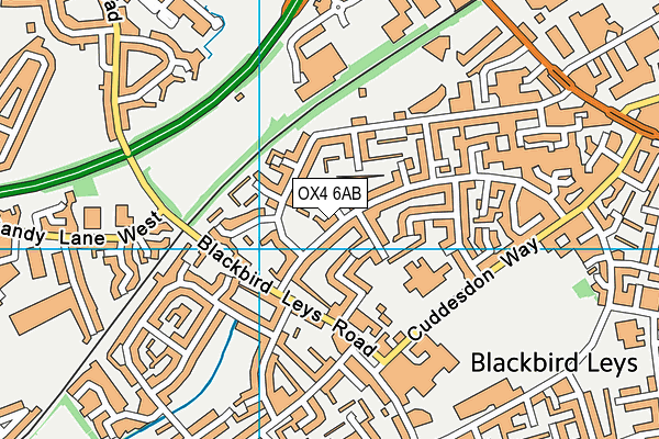 OX4 6AB map - OS VectorMap District (Ordnance Survey) OX4 6AB map - OS VectorMap District (Ordnance Survey)