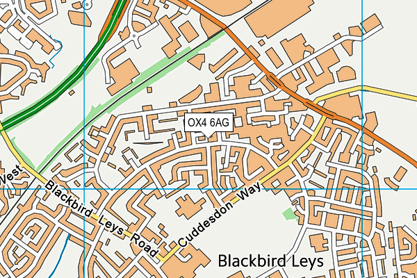 OX4 6AG map - OS VectorMap District (Ordnance Survey) OX4 6AG map - OS VectorMap District (Ordnance Survey)