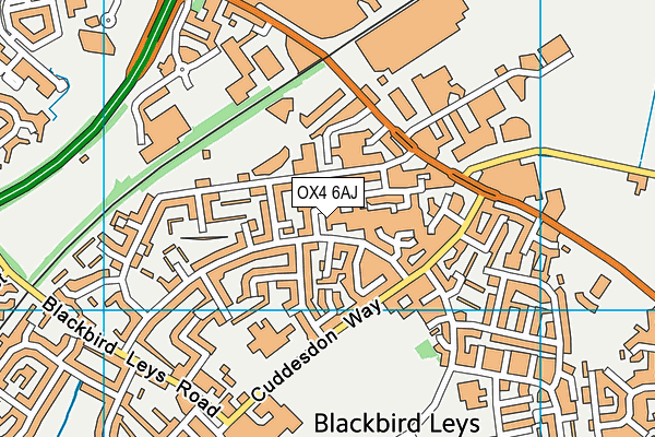 OX4 6AJ map - OS VectorMap District (Ordnance Survey) OX4 6AJ map - OS VectorMap District (Ordnance Survey)