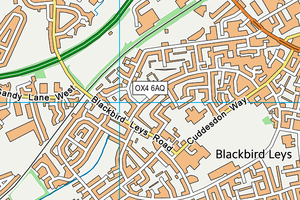 OX4 6AQ map - OS VectorMap District (Ordnance Survey)
