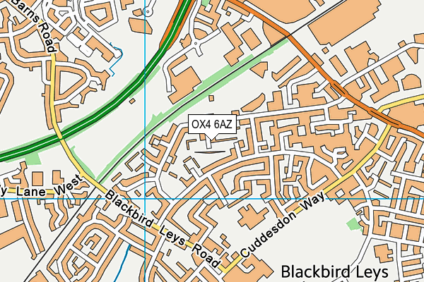 OX4 6AZ map - OS VectorMap District (Ordnance Survey) OX4 6AZ map - OS VectorMap District (Ordnance Survey)
