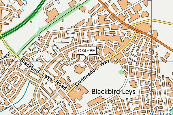 OX4 6BE map - OS VectorMap District (Ordnance Survey) OX4 6BE map - OS VectorMap District (Ordnance Survey)