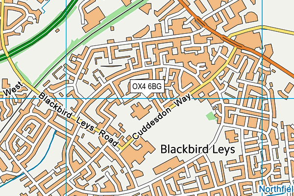OX4 6BG map - OS VectorMap District (Ordnance Survey) OX4 6BG map - OS VectorMap District (Ordnance Survey)