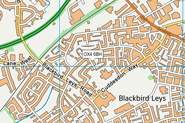 OX4 6BH map - OS VectorMap District (Ordnance Survey) OX4 6BH map - OS VectorMap District (Ordnance Survey)