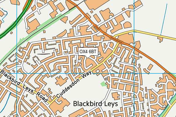 OX4 6BT map - OS VectorMap District (Ordnance Survey) OX4 6BT map - OS VectorMap District (Ordnance Survey)
