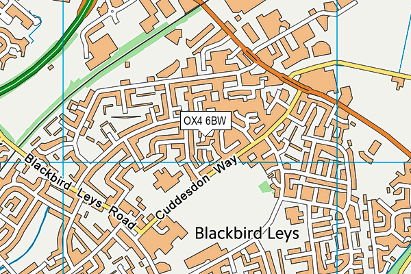 OX4 6BW map - OS VectorMap District (Ordnance Survey) OX4 6BW map - OS VectorMap District (Ordnance Survey)